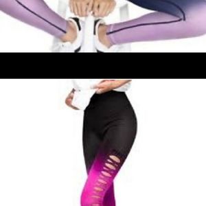 New ombre leggings super cute with cut out sides